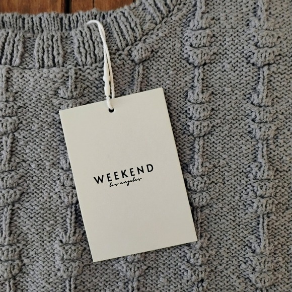 WEEKEND Los Angeles Knit cotton Tank Top Sleeveless Sweater Gray Cropped - Picture 2 of 4